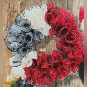 Handcrafted “Santa” Ribbon Wreath